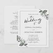 Begroting helemaal in één eucalyptuskalligrafie (Voorkant / Achterkant)