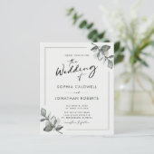 Begroting helemaal in één eucalyptuskalligrafie (Staand voorkant)