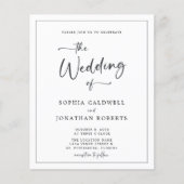 Begroting helemaal in één zwarte en witte bruiloft (Voorkant)