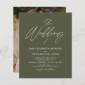 Begroting Het huwelijk van Sage Green Modern Typog (Voorkant / Achterkant)