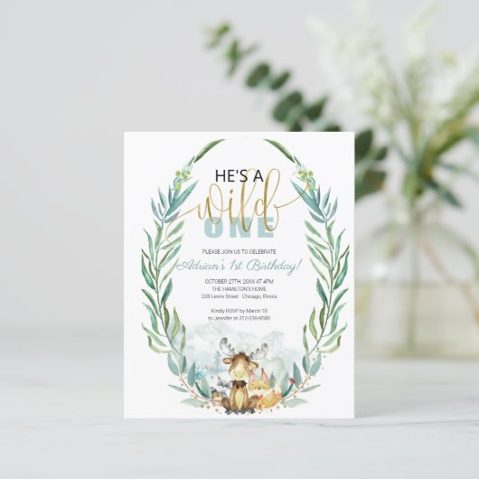 Begroting Hij is een eerste uitnodiging van één da (Staand voorkant)