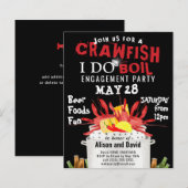 BEGROTING I DO Verloving Crawfish Boil Invitation (Voorkant / Achterkant)