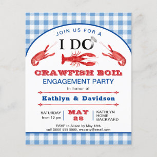 BEGROTING I DO Verloving Crawfish Party Invision Flyer