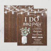 BEGROTING I DO Verloving Eucalyptus BBQ Uitnodigin (Voorkant / Achterkant)