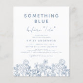 Begroting iets blauw Vrijgezellenfeest van wilde b Flyer (Voorkant)