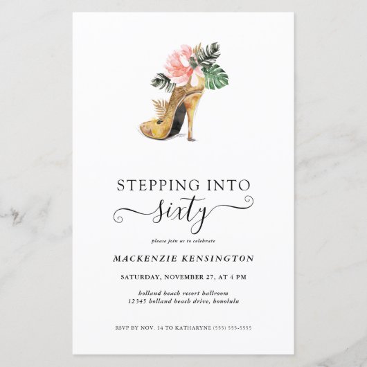 Begroting ingaand in 60 Chic Gold Heels van afgelo (Voorkant)