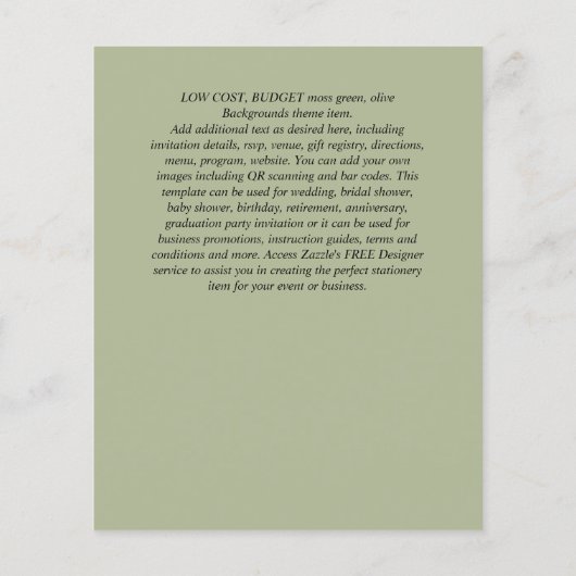 BEGROTING INVITATIES - ELK EVENEMENT - Herfstpompo (Achterkant)