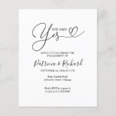 Begroting: ja, aankondiging van de Engagement Part (Voorkant)