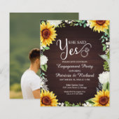 Begroting: ja uitnodiging van de Engagement Party (Voorkant / Achterkant)