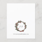 Begroting kerstbessen en pine bruiloft (Achterkant)