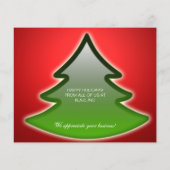 Begroting kerstboomkoorts Red Business Holidcard (Achterkant)