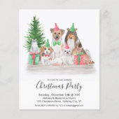 Begroting kerstdieren Dog Cat Invitation (Voorkant)