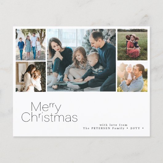 Begroting kerstmis 5 fotocollage (Voorkant)