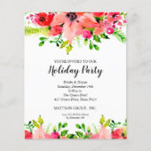 Begroting Kerstmis Florals Greenery Holiday nodigt (Voorkant)