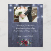 Begroting Kerstmis Merrily gehuwde vakantiekaart (Achterkant)