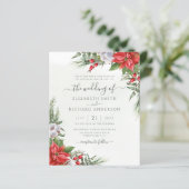 Begroting kerstmis Poinsettia Weddenschap (Staand voorkant)