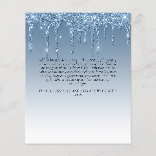 BEGROTING Kinderen van Birthday Nodig Blauwe Unico (Achterkant)