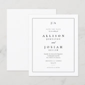 Begroting Klassieke zwarte en witte bruiloft bespa (Voorkant / Achterkant)