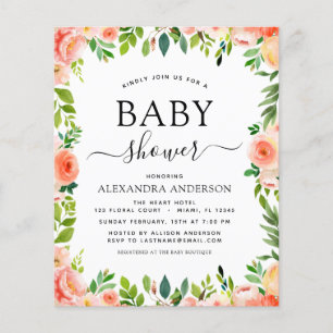 Begroting Koraal Baby shower Florence Flyer