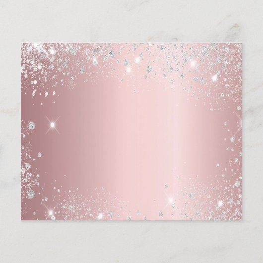 Begroting masquerade party blush roze save the dat (Achterkant)