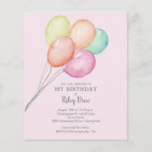 Begroting Meisjes eerste uitnodiging (Voorkant)