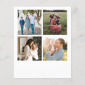 Begroting Merry Kerstmis 5 foto collage begroeting (Achterkant)