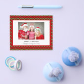 Begroting Merry Kerstrode groene fotokaart Flyer (Enkel)