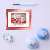 Begroting Merry Kerstrode witte fotokaart Flyer (Enkel)