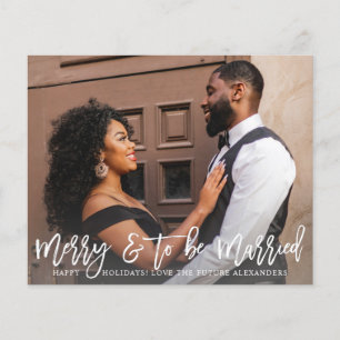 Begroting Merry & To Be Married Verloving Foto Flyer
