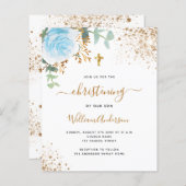 Begroting met eucalyptus blue floral gold (Voorkant / Achterkant)