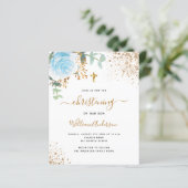Begroting met eucalyptus blue floral gold (Staand voorkant)