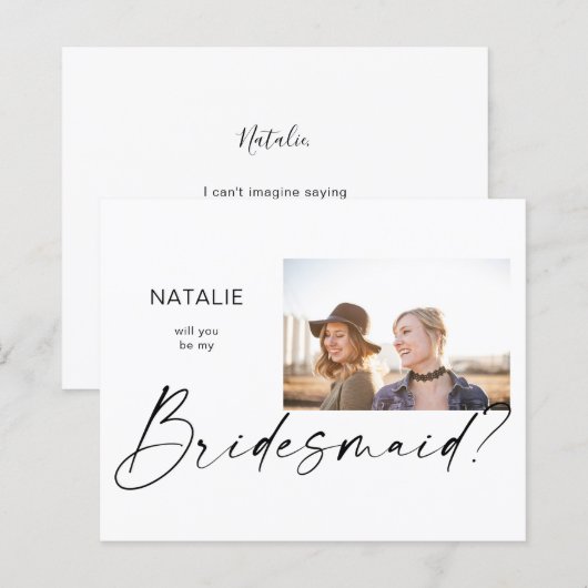 Begroting: mijn korte foto-voorstel in het briefje (Voorkant / Achterkant)