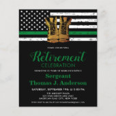 Begroting Militair Thin Green Line Flag Retirement (Voorkant)