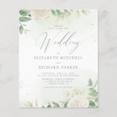 Begroting Modern Elegant Floral Wedding Invitation (Voorkant)