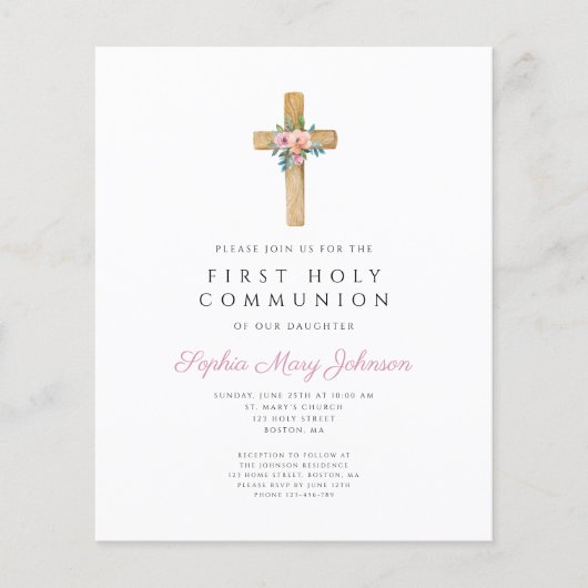 Begroting Modern Floral Cross First Community (Voorkant)