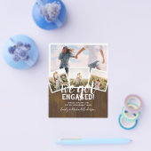 BEGROTING Modern FOTOVERBINDING Aankondiging Flyer (Enkel)