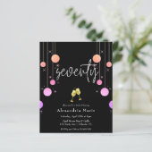 Begroting Modern Sparkle 70th Birthday Party (Staand voorkant)