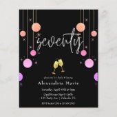 Begroting Modern Sparkle 70th Birthday Party (Voorkant)