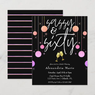 Begroting Modern Sparkle Sassy & 60 Birthday
