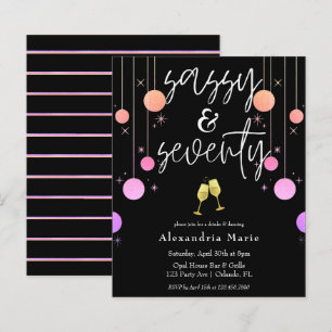 Begroting Modern Sparkle Sassy & 70 Birthday