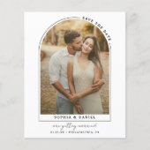 Begroting Moderne Arch met Foto sparen de Datum Flyer (Voorkant)