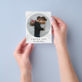 Begroting moderne elegante fotobruiloft bedankt flyer (Hand)