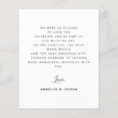 Begroting moderne elegante fotobruiloft bedankt flyer (Achterkant)