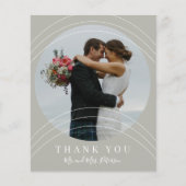 Begroting moderne elegante fotobruiloft bedankt flyer (Voorkant)