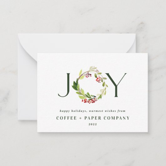 Begroting Moderne waterverf botanische vreugde bed Notitiekaartje (Voorkant)