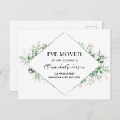 Begroting Moving Announge Eucalyptus Greenery Briefkaart (Voorkant / Achterkant)