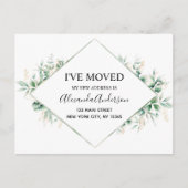 Begroting Moving Announge Eucalyptus Greenery Briefkaart (Voorkant)