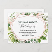 Begroting Moving Announge Eucalyptus Greenery Briefkaart (Voorkant / Achterkant)