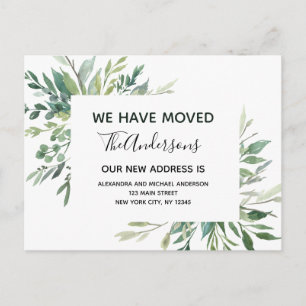 Begroting Moving Announge Eucalyptus Greenery Briefkaart