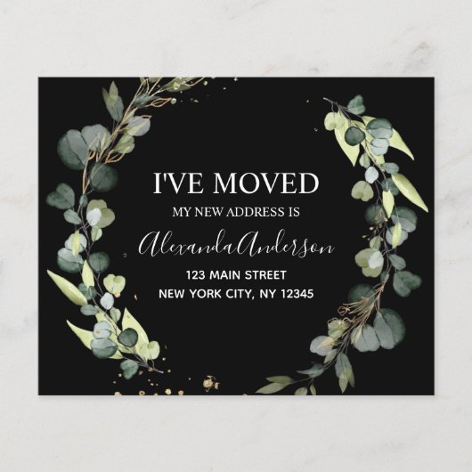 Begroting Moving Announge Eucalyptus Greenery Flyer (Voorkant)